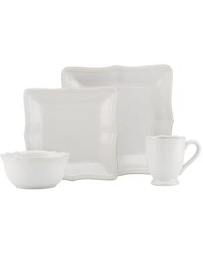 Lenox French Perle Bead White Square 4pc Place Setting