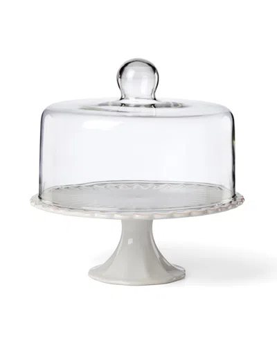 Lenox French Perle Cake Plate Dome In White