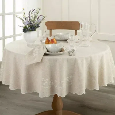 Lenox French Perle Embroidered Tablecloth