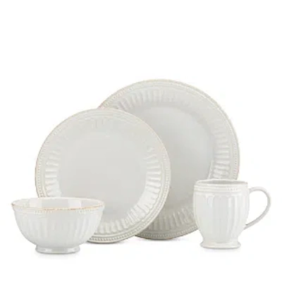 Lenox French Perle Groove 4 Piece Place Setting In White