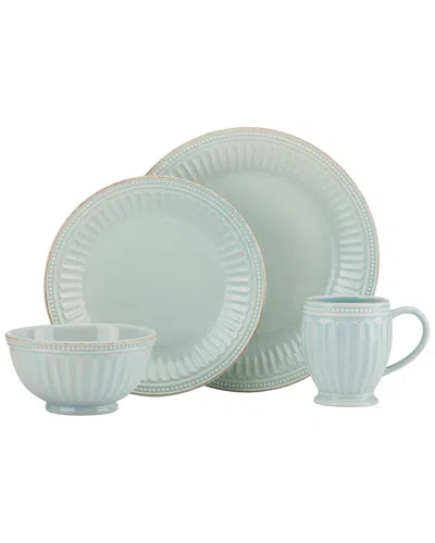 Lenox French Perle Groove 4pc Place Setting In Green