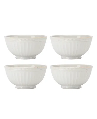 Lenox French Perle Groove All-purpose Bowls, Set Of 4 In White