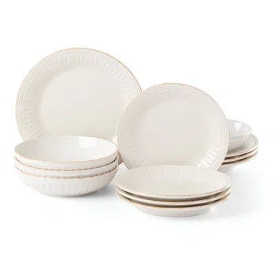 Lenox French Perle Groove White 12-piece Dinnerware Set