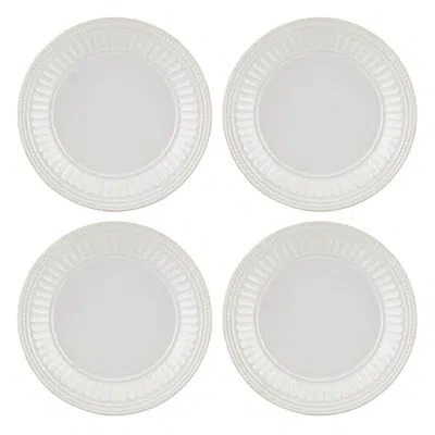 Lenox French Perle Groove White Groove Dessert Plates