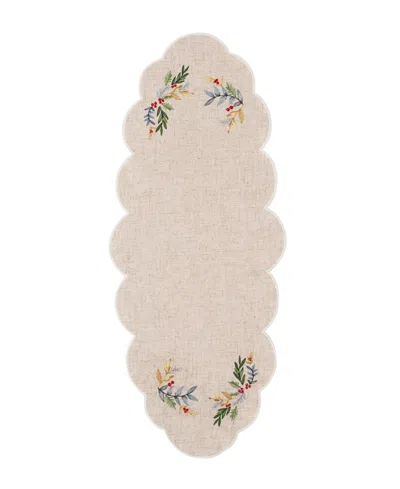 Lenox French Perle Holly Centerpiece, 14" X 36" In White