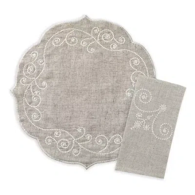 Lenox French Perle Linen 4-pc. Placemat In Gray