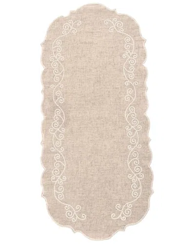 Lenox French Perle Linen Embroidered Centerpiece In Neutral