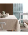 Lenox French Perle Linen Embroidered Tablecloth In Brown