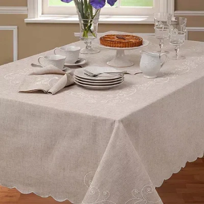 Lenox French Perle Linen Tablecloth In Neutral
