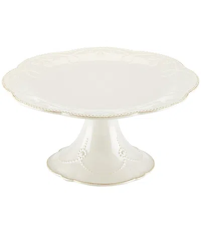 Lenox French Perle Pedestal Cake Plate In White
