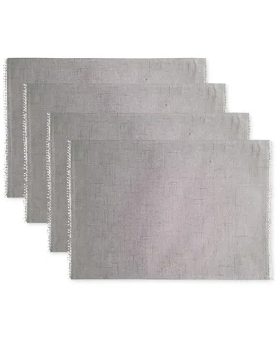 Lenox French Perle Placemat, Set Of 4 In Dove Grey