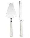 Lenox French Perle Scallop 2pc Dessert Set
