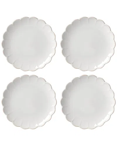 Lenox French Perle Scallop 4pc Accent Plate Set In White
