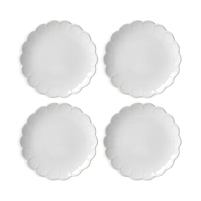 Lenox French Perle Scallop Accent Plates, Set Of 4 In White