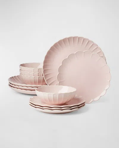 Lenox French Perle Scallop Blush 12-piece Dinnerware Set, Service For 4
