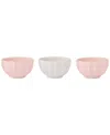 Lenox French Perle Scallop Mini Bowls, Set Of 3 In Multi