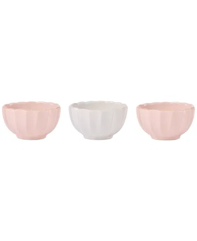 Lenox French Perle Scallop Mini Bowls, Set Of 3 In Multi