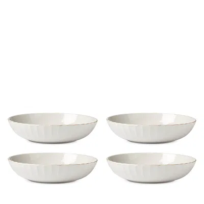 Lenox French Perle Scallop Pasta Bowls, Set Of 4 In White