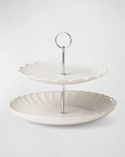 Lenox French Perle Tiered Stand In White
