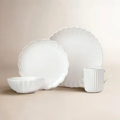 Lenox French Perle Scallop White Scallop 4-piece Place Setting