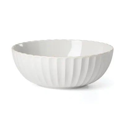 Lenox French Perle Scallop White Scallop Serving Bowl