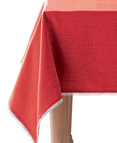 Lenox French Perle Solid-color Tablecloth, 60" X 84" In Red