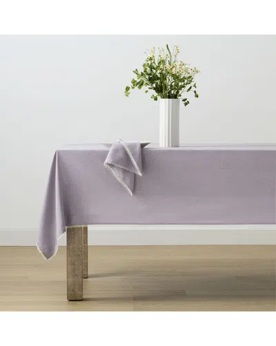 Lenox French Perle Solid Round Tablecloth In Purple