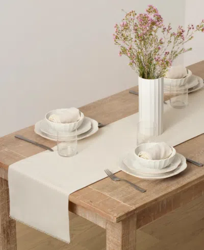 Lenox French Perle Solid Runner, 14" X 90" In Brown
