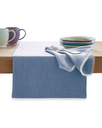 Lenox French Perle Solid Runner In Blue