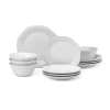 Lenox French Perle White 12-pc. Stoneware Dinnerware Set In White