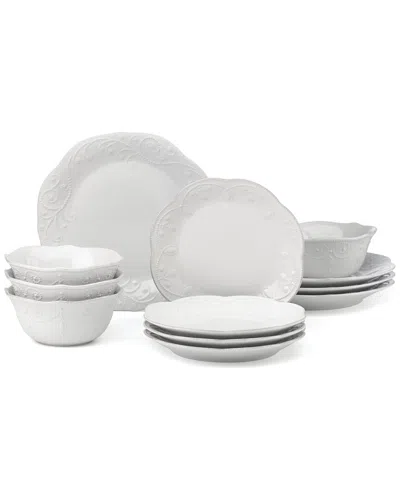 LENOX LENOX FRENCH PERLE WHITE 12PC DINNERWARE SET