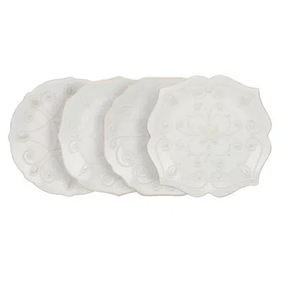 Lenox French Perle White 4 Piece 7.5" Charger Plate Set