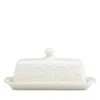Lenox French Perle White Covered Butter Dish In White