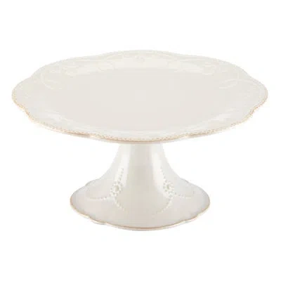 Lenox French Perle White Pedestal Cake Plate