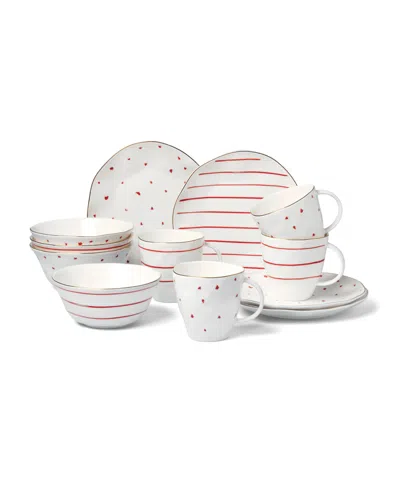 Lenox Garnet Bay 12 Pc. Dessert Set, Service For 4 In White