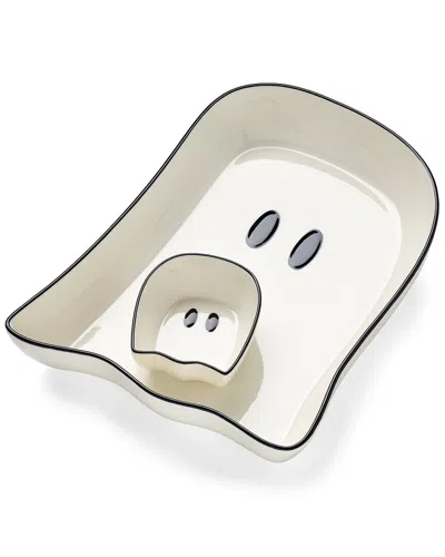 Lenox Ghost Chip & Dip Bowl In White