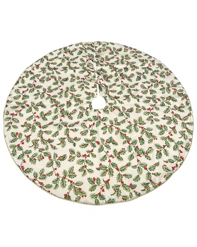 Lenox Golden Holly Tree Skirt In Green