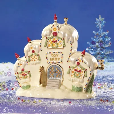 Lenox Grinch Who-ville Toy Store Figurine In Cream,red,yellow,green
