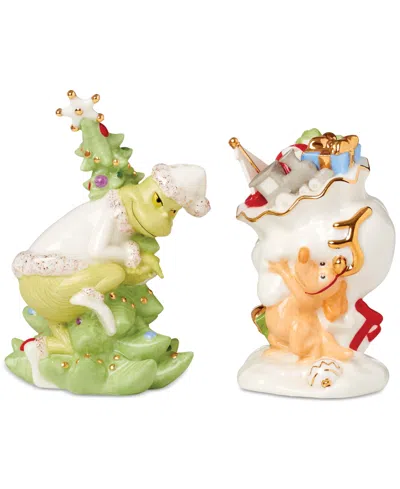 Lenox Grinchmas Salt & Pepper Shaker Set In Ivory