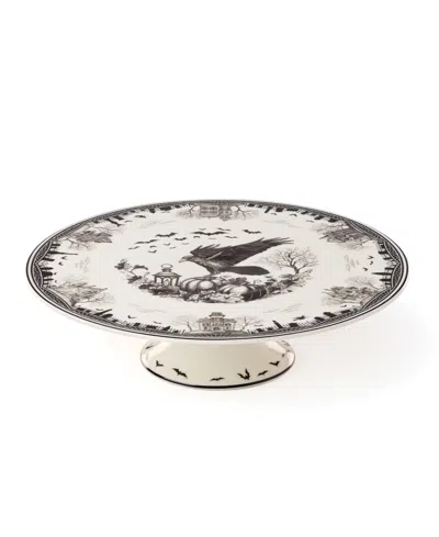 Lenox Haunted Village Cake Plate In Gray