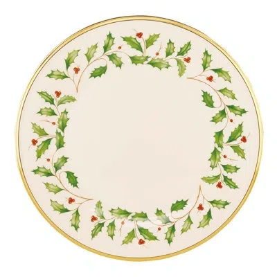 Lenox Holiday 10.5" Dinner Plate In Green;red;gold;ivory