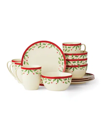 LENOX HOLIDAY 12 PC. DESSERT SET, SERVICE FOR 4