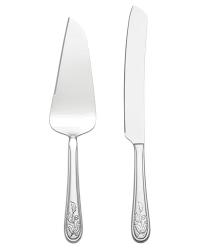 Lenox Holiday 2pc Dessert Set In Silver