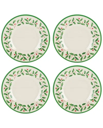 Lenox Holiday 4pc Melamine Accent Plate Set In Multicolor