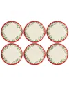 Lenox Holiday 6pc Accent Plate Set In Multicolor
