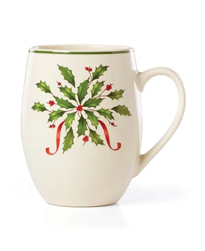 Lenox Holiday Cocoa Mug In Green