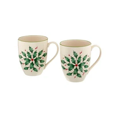 Lenox Holiday Coffee Mug In Green