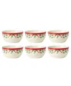 Lenox Holiday Dessert Bowl, Set Of 6