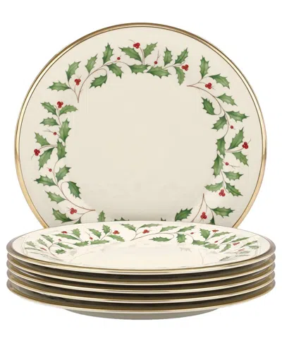 Lenox Holiday Dinner Plate Set In White