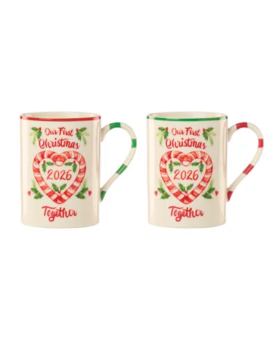 Lenox Holiday First Christmas Together Mug, Set Of 2 In Multi